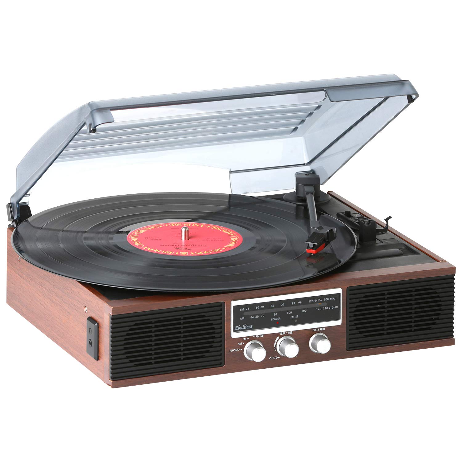 

Tosho Wood Grain Record Player Compact Radio FM Easy Operation Brown (AM/FM (Wide Compatible)) TT-138(BR)