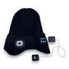Chapéu LED Bluetooth com Núcleo de Spandex Fio Cardado Aba Curva Proteção para Orelhas Alto-falante Embutido para Caminhadas Noturnas ao Ar Livre Chapéus de Inverno