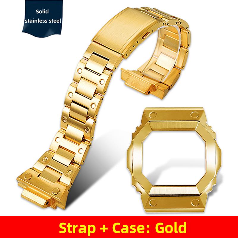 GX-56 Watch Mod Kit Metal Case Bracelet for Casio Giant G Square GXW-56BB GX-56BB/RC Stainlesss Steel WachBand Strap Accessories