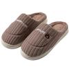 Simple wool slippers autumn and winter indoor home dormitory warm velvet soft bottom couple cotton slippers