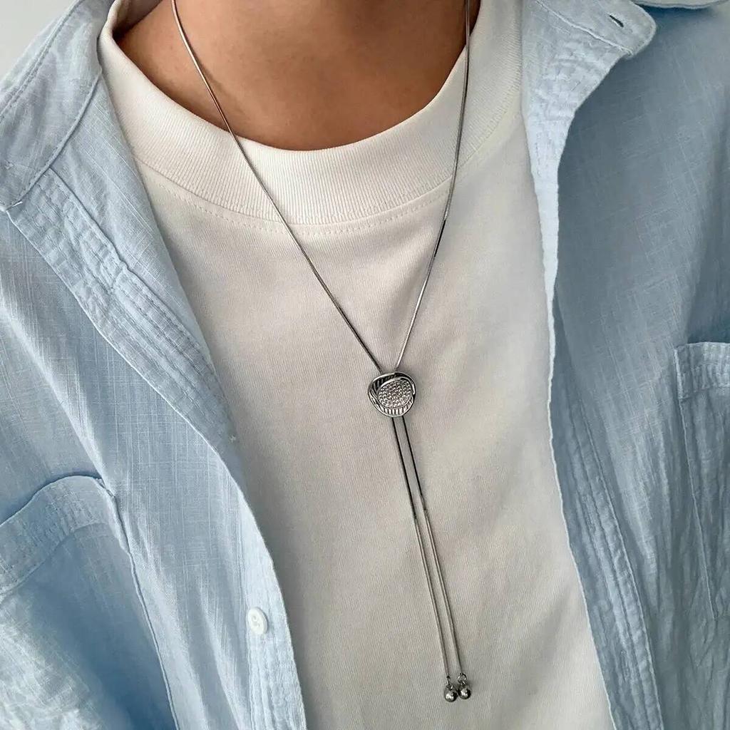 IngeSight.Z Stylish Simple Silver Color Stainless Steel Pendant Necklace New Long Snake Chain Geometric Butterfly Choker Jewelry