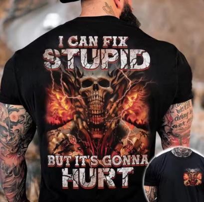 Vintage Men s Skull T-Shirt 3D Printed Skull Goth Short Sleeve Top Casual Oversized T-Shirt Men s Vintage T-Shirt XXS