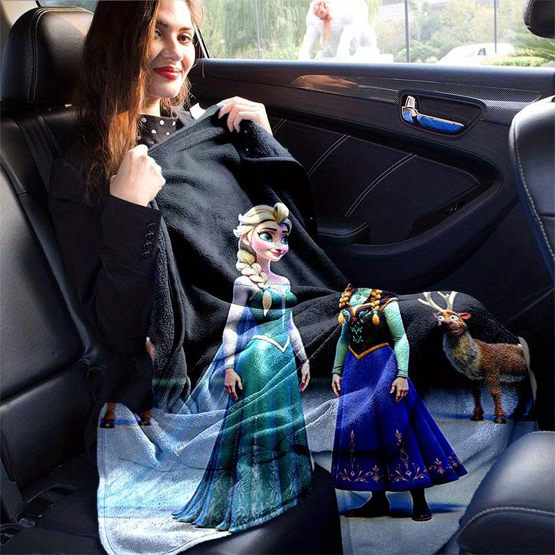 1pc, Cartoon Frozen Elsa Anna Blanket, Seasonal Decorative Throw, Soft Flannel Throw Blanket, Versatile & Cozy for Bedroom, Soft Warm Beddin