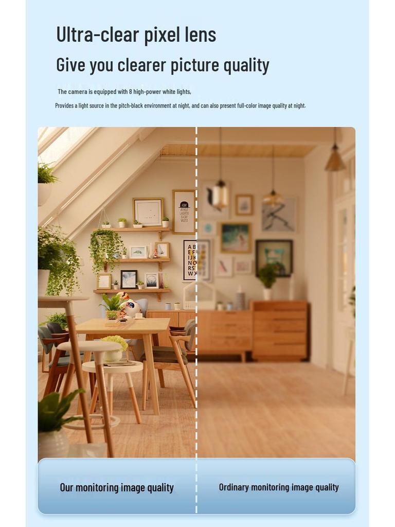 Indoor Ultra HD 5G Dual-Band Camera with Remote Baby & Pet Monitoring and Voice Intercom