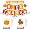 Thanksgiving Banner, Pre-Strung Give Thanks Banner Thanksgiving Hanging Decorations With Pumpkin Turkey, Fall Banners For ide Autumn Friendsgiving