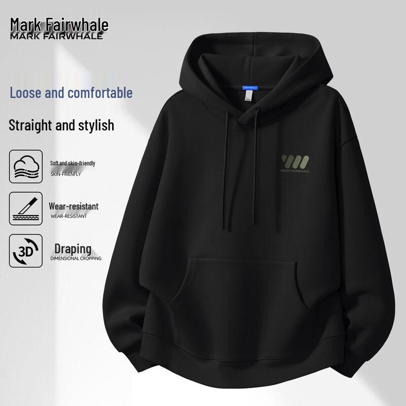 Mark Fairwhale Men's Hooded American Retro Loose Sweatshirt