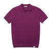 FERRAROMILANO Men'S Thierry Open Collar Short Sleeve Sweater Dark Pink (Am0Dts25174)
