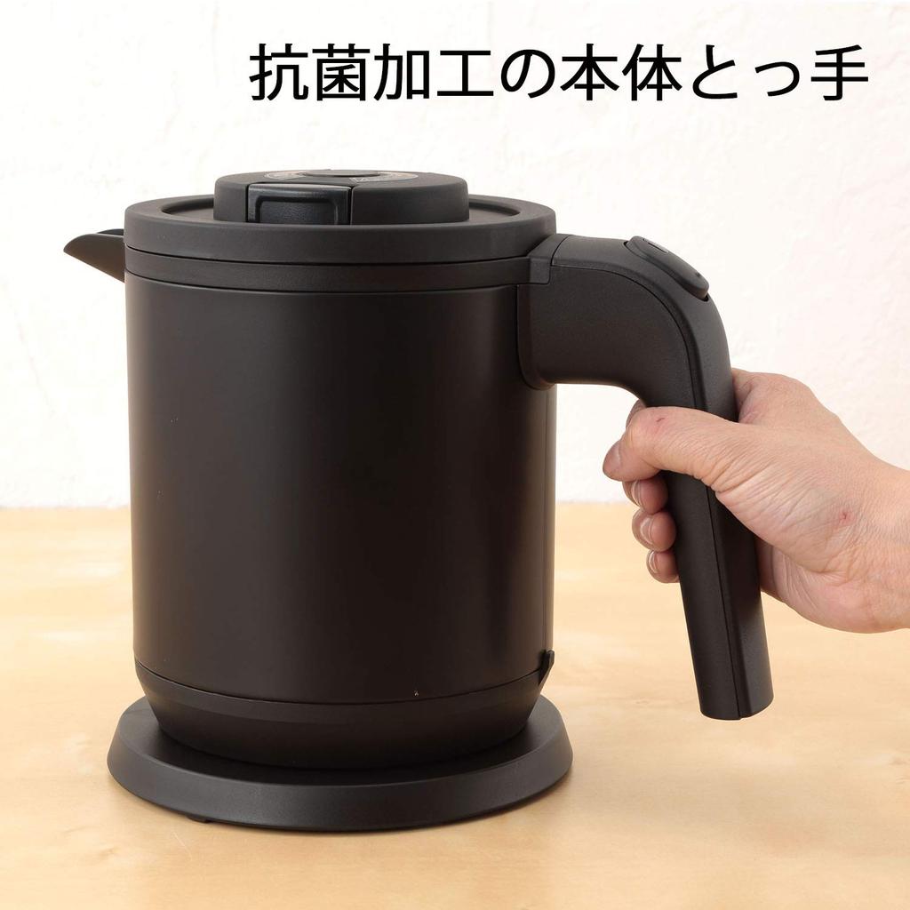 Tiger Electric Kettle, Steamless, with Anti-Tip and Spill Protection, 600ml, Matte Black, Wakuko PCK-H060KM