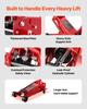 Low Profile Floor Jack, 3 Ton Capacity, Steel Racing Floor Jack with Single Piston Quick Lift Pump, Hydraulic Trolley Car Lift for Sports Cars,