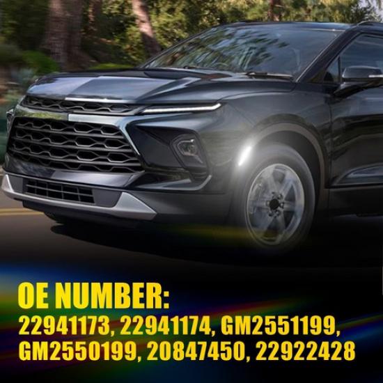 For -up Chevrolet Blazer White LED Side Marker Lights Lamp Kit Black Lens 2x