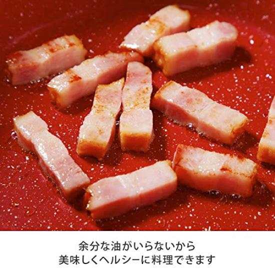 Conjunto de panela e frigideira de pedra Flavor diâmetro IH conjunto de 4 peças, vermelho, compatível, 24cm, []