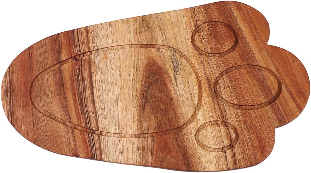 Servierbrett aus Holz in Hasenpfotenform, Schneidebrett aus Holz für die Küche, lustige Schneidebretter aus Holz, Oster-Servierplatte für Käse und Lebensmittel