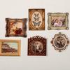10Pcs Set Vintage Cloth Texture Hollow Stickers Art Texture Journal Collage Decor Decals