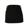 Women's Color Skirt Stretch Slim Fit Distressed Denim Skirt