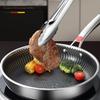 9/12 Inch Stainless Steel BBQ Grilling Tongs Salad Food Clip Non-Slip Handle Bread Serving Tong Cooking Barbecue Clip Clamp