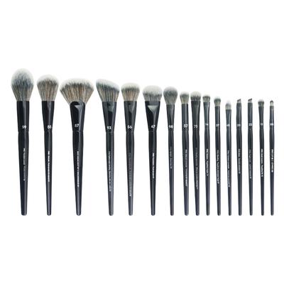 PRO BLACK Makeup Brushes Soft Synthetic Hair Cosmetic Tools for Face Foundation Powder Blush Eyeshadow Brow Liner