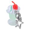 Unique Cherry Cream Cup Keychain Bag Ornament Backpack Decorations for Car Keys