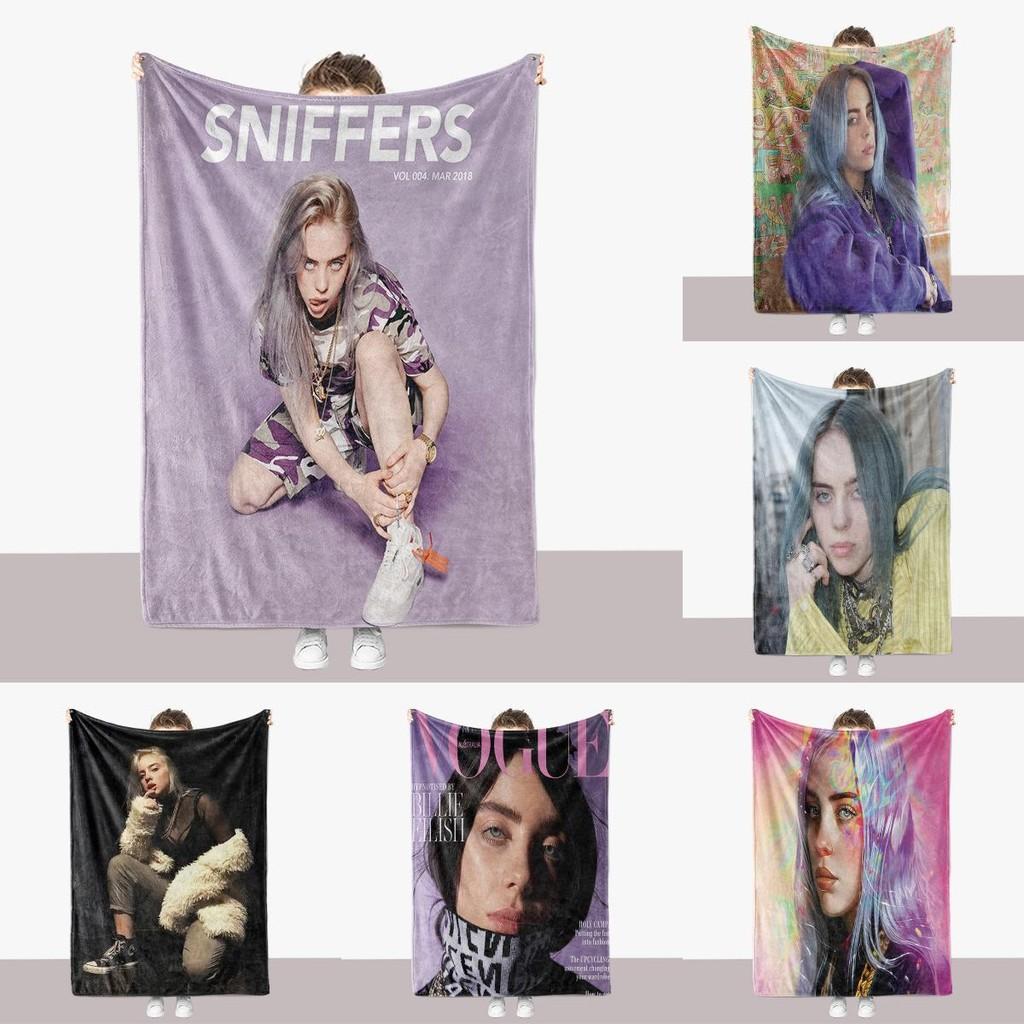 Thick Billie Eilish Blanket Double Sided Fuzzy Blanket Bedroom Supplies Lounge