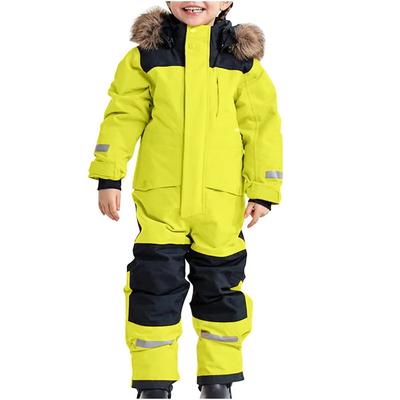 Schwarz Gelb Blau Lila Kinder Schneeanzüge Overall Ski Jungen Mädchen Winter Warme Outdoor Overalls Winddicht Kinder Skifahren Snowboarden Anzug