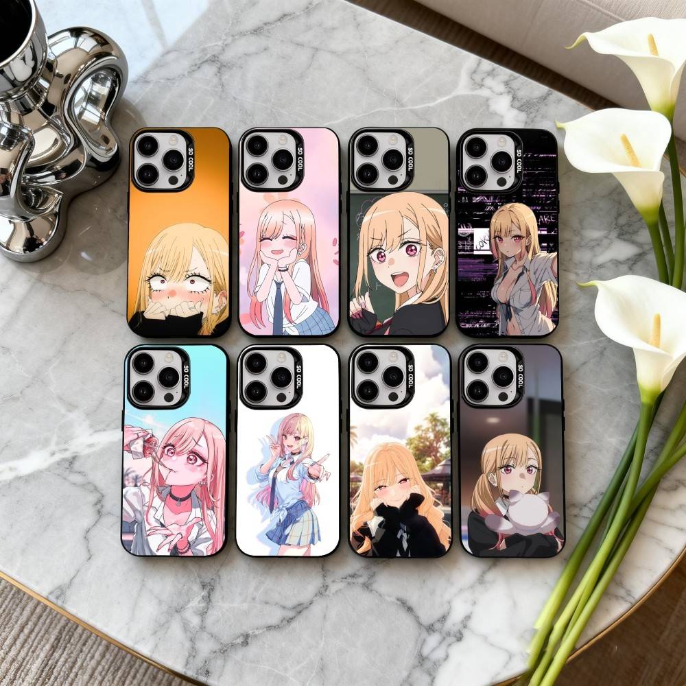 M-Marin K-Kitagawa My Dress Up D-Darling Phone Case For iPhone17,16,15,14,13,12,11 Plus,Pro Max Black Candy Silver Phone Case