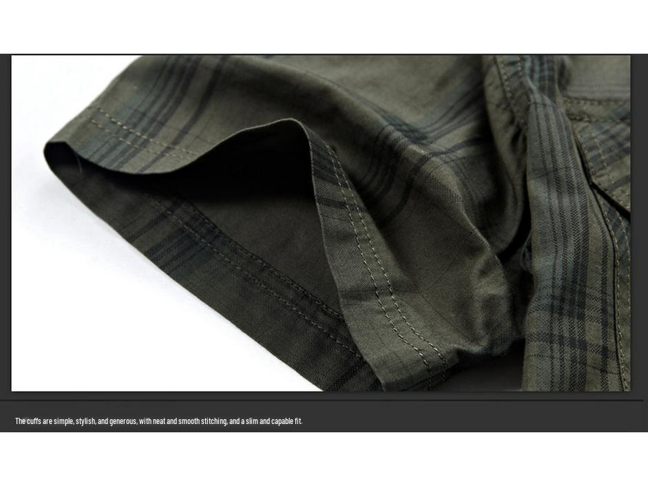 Cămașă de bumbac cu carouri largă pentru bărbați mărime plus 2024 - Casual și ușoară