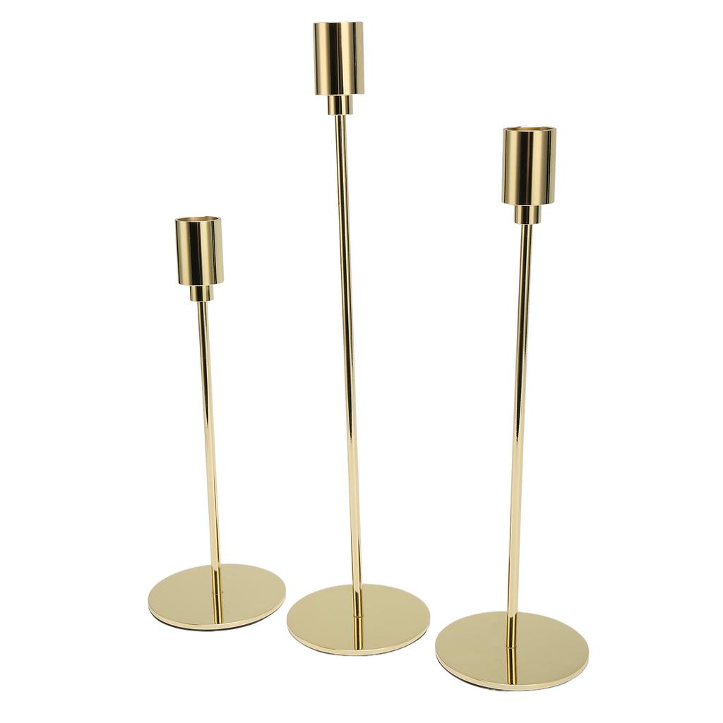 Metal Candle Holder Thin Beautiful Elegant Gold Candlestick Holders for Weddings Table Decoration