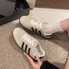 2025 women's spring and summer new retro versatile little white shoes cream white niche design sports and leisure shoes