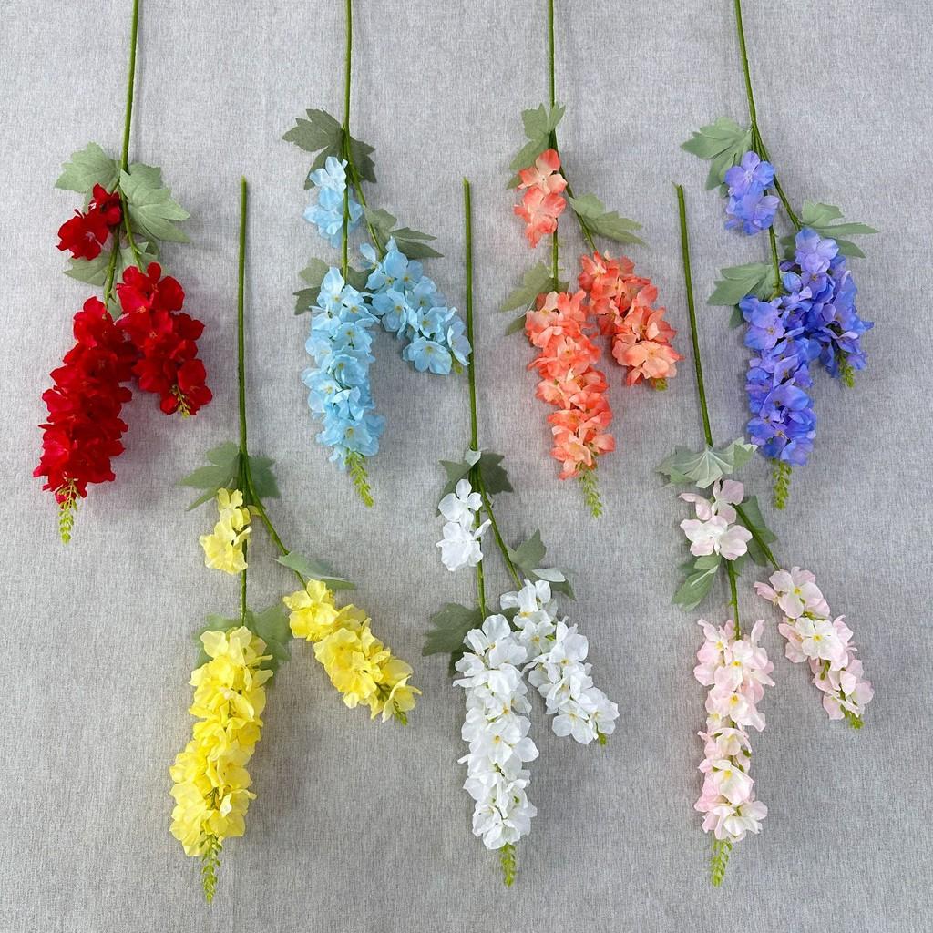 Consolida Ajacis Simulated Fake Flowers For Home And Wedding Green Plant Decor