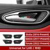 4PCS Car Inner Door Bowl Cover Trim Carbon Fiber Sticker Decal fits for Alfa Romeo Giulia Stelvio Tonale 2016 2017 2018      2024 2025 2026 Interior