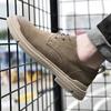 Fashion Outdoor Walking Shoes Soft Leather Tooling Shoes Men's Fashion Sewing Tooling Oxford Shoes Flats Comfortable Casual Travel Shoes