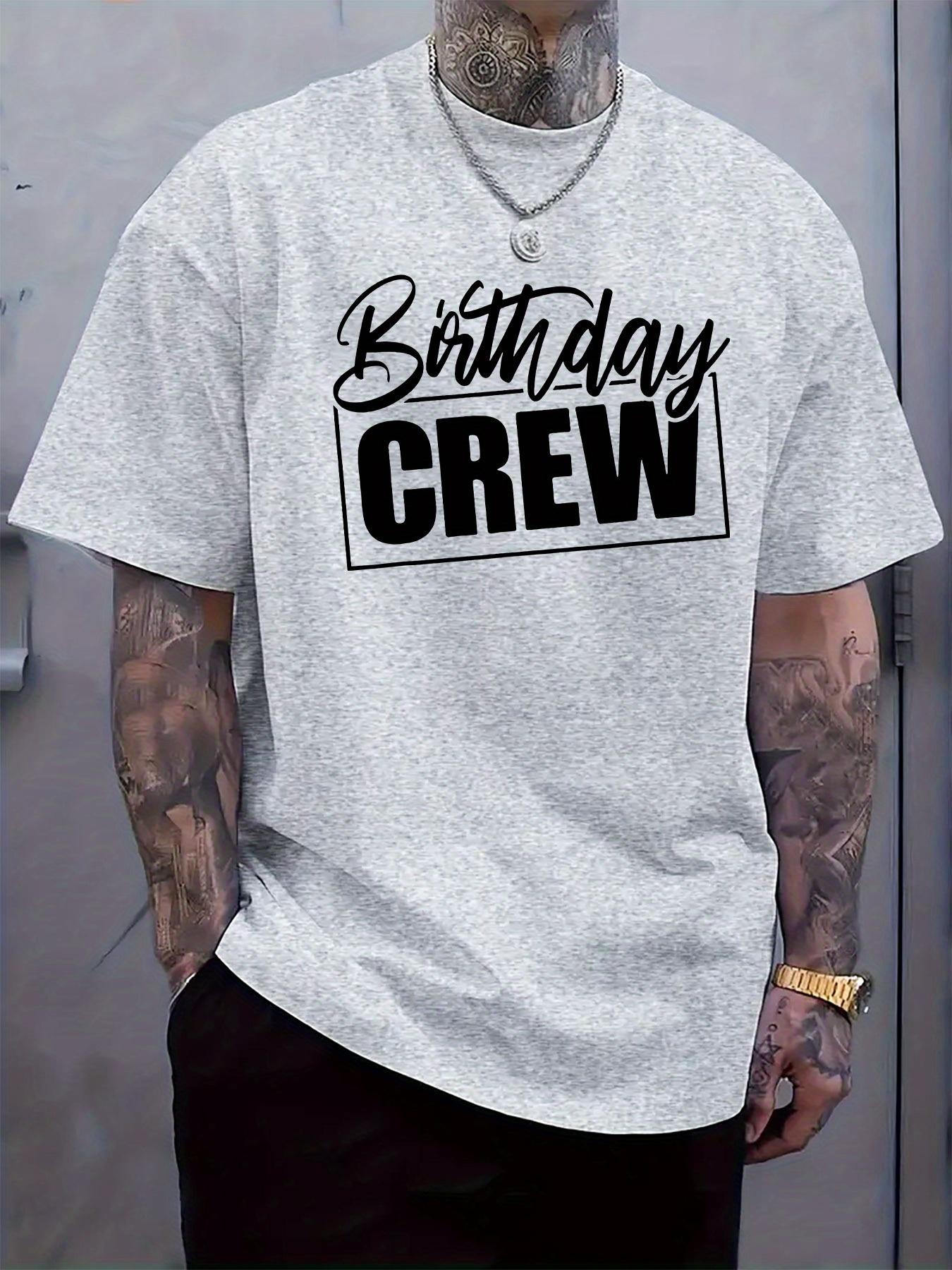 Birthday Crew Graphic T-shirt - Bold Birthday Crew Print XXXXL