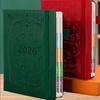 2026 A5 Textured PU Portable Agenda Book English Calendar Book Notepads Creative Daily Planner Reminder Desktop Date Calendar