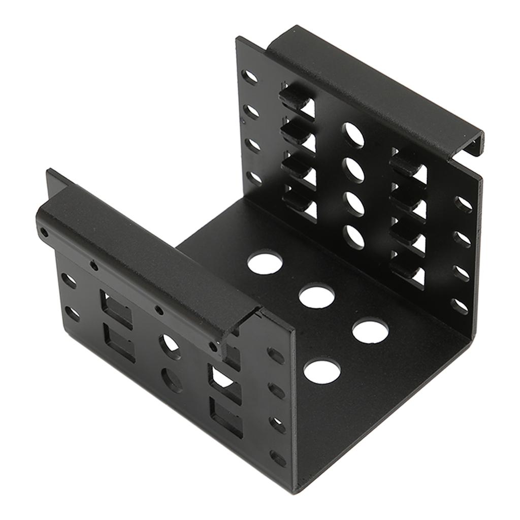 2.5in HDD Mounting Rack Aluminium Alloy Hollow Design High Hardness 2.5in Hard Drive Cage for 2.5in IDE HDD SSD Black
