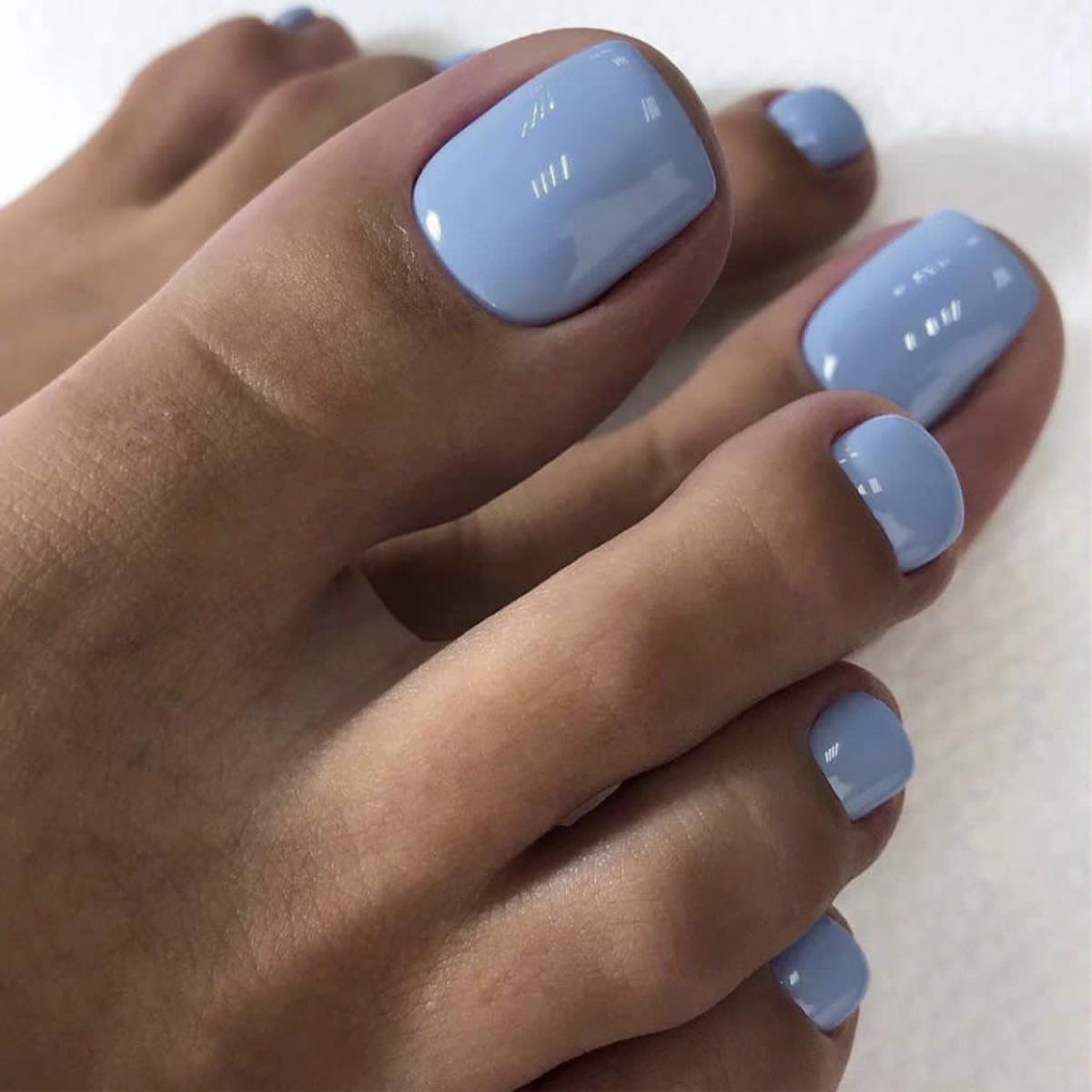 

Exclusive Blue Minimalist Wearable Toenail Nail Art Tips - Fake Nails