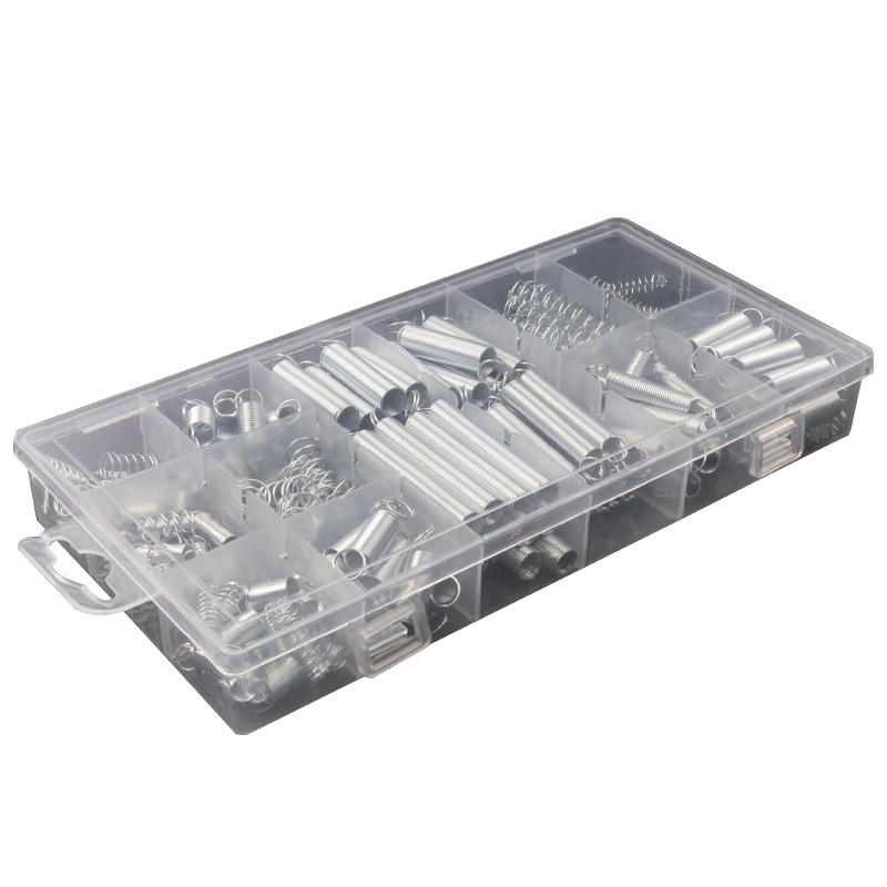 200Pcs/set Spring Assortment Kit 20 Sizes Galvanized Steel Compression Springs Mechanical Extension Springs Set for Home Repairs