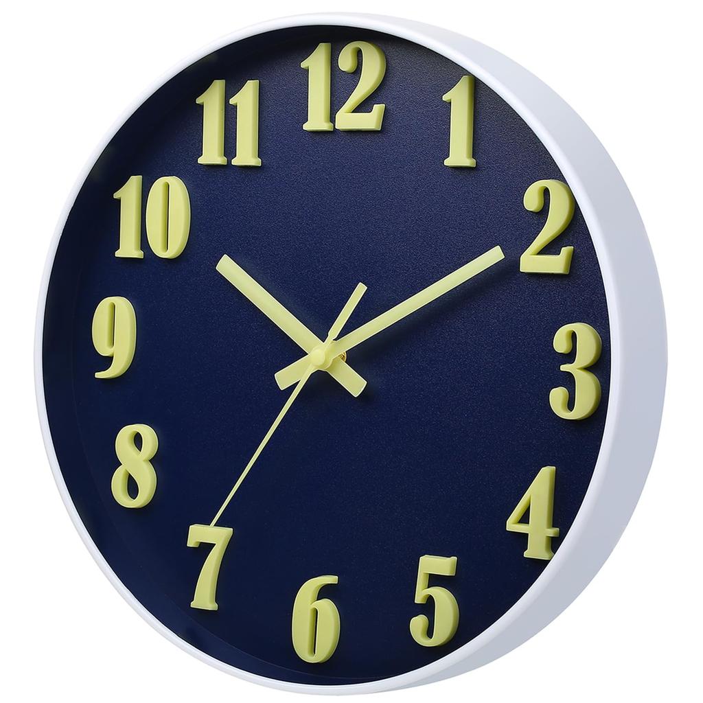 3D Luminous Wall Clock Navy Blue
