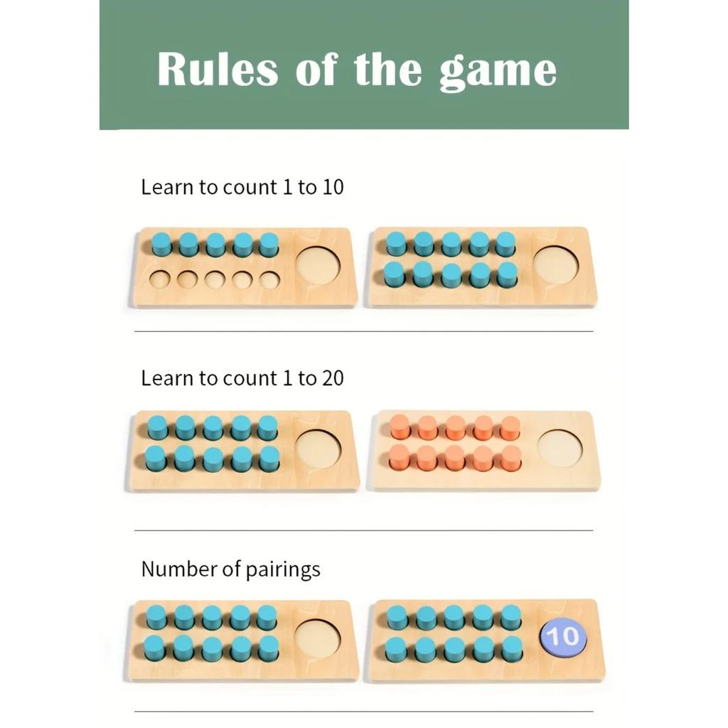 Wooden Cognitive Pairing Addition and Subtraction Operations Math Educational Toys Within Ten Enlightenment Learning Aids