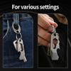 Key Holder Tool for Packages and Drink Bottles with a Single Metal Body and Carry Hole for Everyday Use on Key Hardware, a Pack, or a Belt