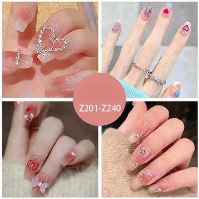 Wearable Nail Patch Drill Wearable Nail Popular Nail Art Sticker Finished Fake Nail Ultra-Thin Nail
