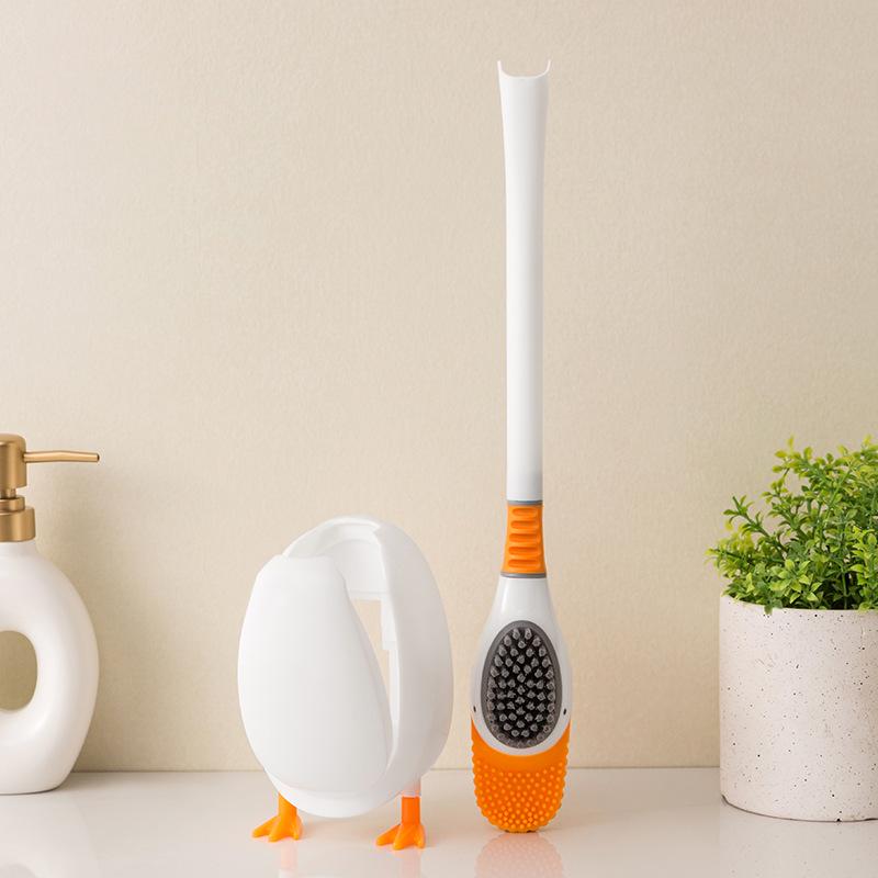 Mała Żółta Kaczuszka Ścienny Silikonowy Szczotka do WC z Podstawką