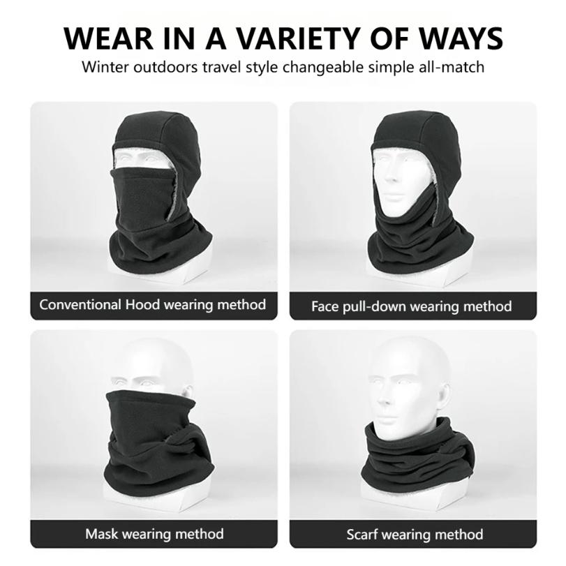 KoKossi Winter Warm Polar Fleece Windproof Thermal Arctic Fleece Inner Full Face Mask Cold-proof Balaclava Cycling Ski Cap
