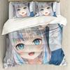 Anime Hololive EN Gawr Gura 3D Printed 23PCS Bedding Set Duvet Covers Pillowcases Comforter Bedding Set Bedclothes Bed Linen