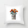 45X45CM Beautiful Flower Peach Skin Pillowcase Living Room Sofa Office Seat Lumbar Cushion Car  Cover Home Decoration