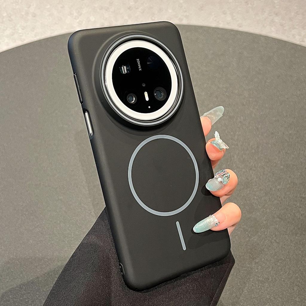 Applicable Mate70PRO Soft and Skin-friendly Fine Ring Magnetic Mobile Phone Case Pura70Ultra Large Hole Anti-drop Protective Case