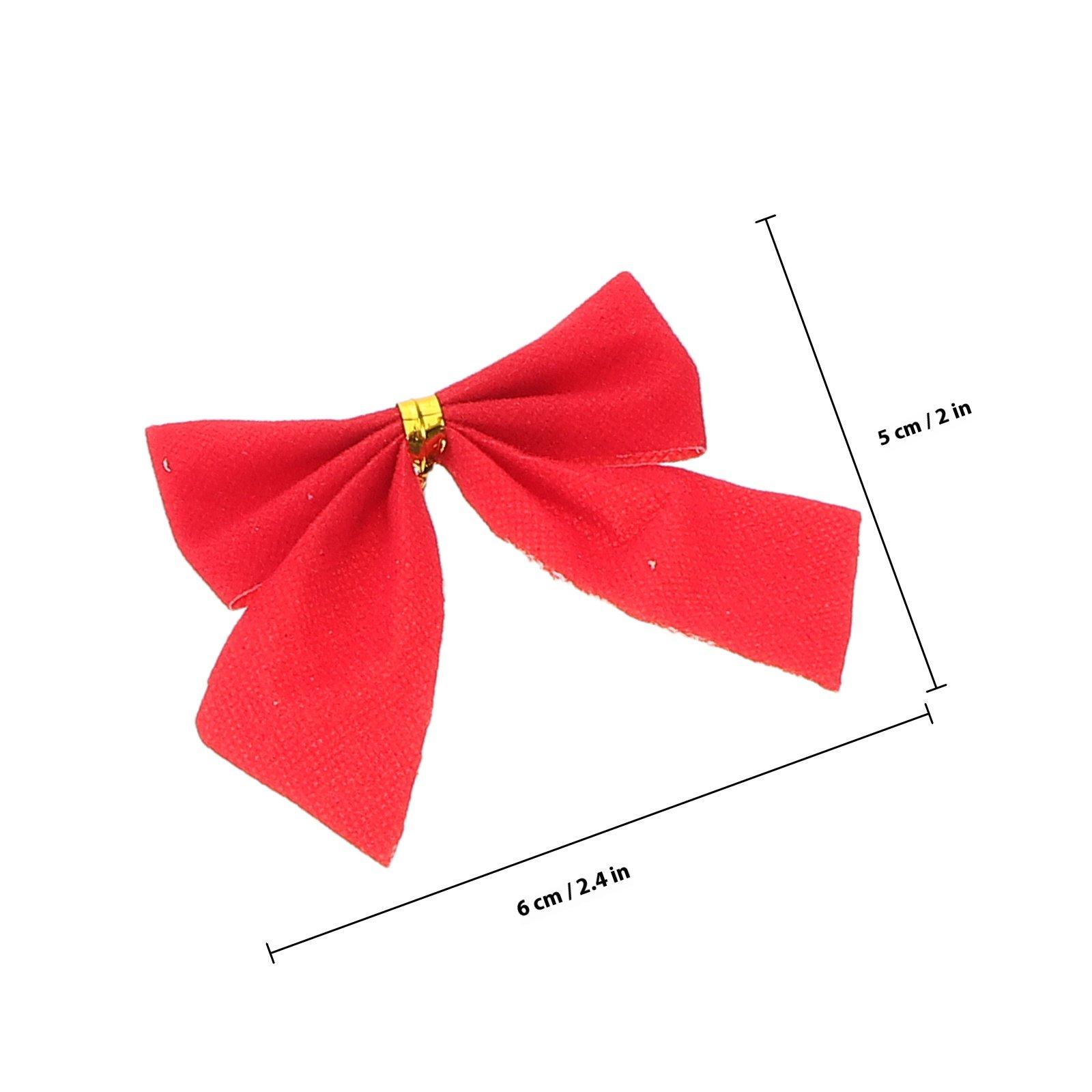 12Pcs Sweet Bowknot Christmas Tree Ornaments Red Hanging Decorations for Festive Tree Decoration Bow Christmas Decoration other