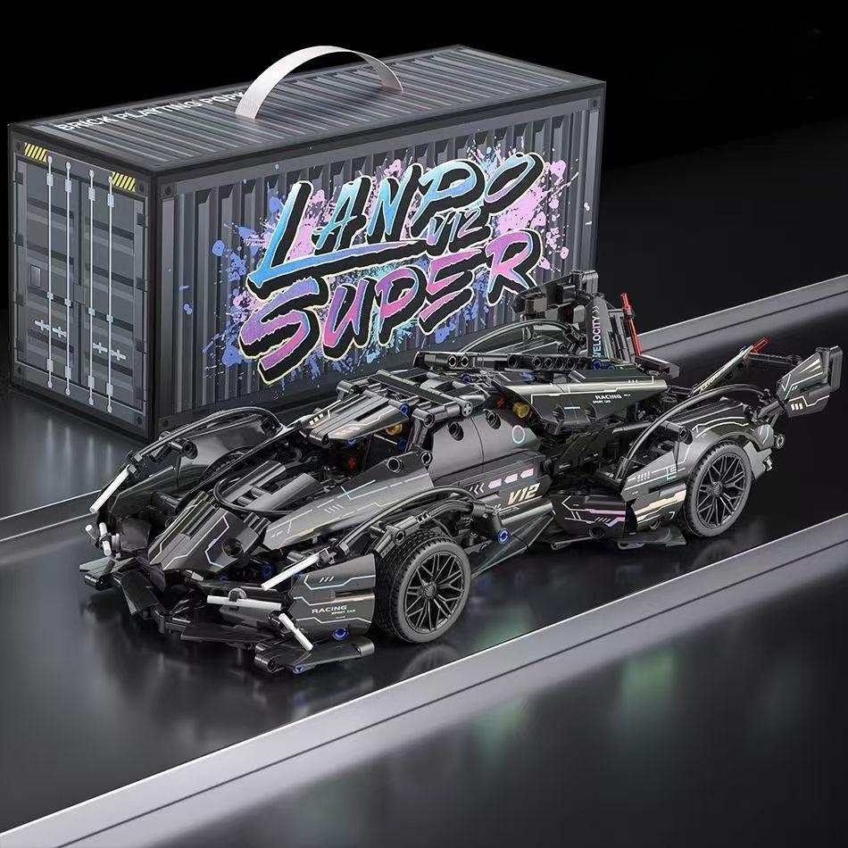 1253 Teile Coole Schwarze Limitierte Edition Supercar Bausteine, Perfektes Geburtstagsgeschenk, High-Tech Auto Modell Bausteine