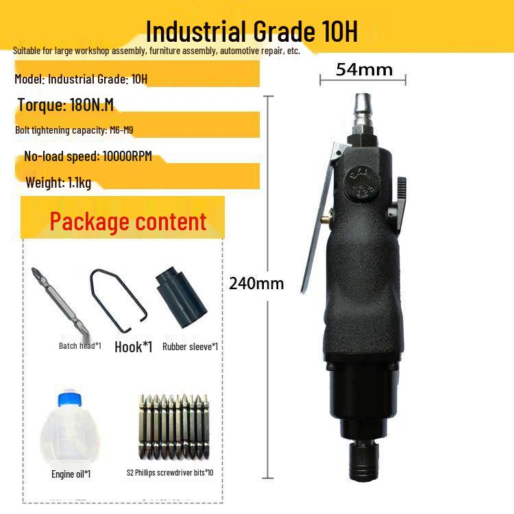 Industrial Pneumatic Screwdriver Air Tool for Woodworking & Decoration