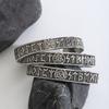 Retro Viking Rune Letter Open Bracelet Celtic Knot Triangle Design Fashion Personality Easy Match Men Women Norwegian Style