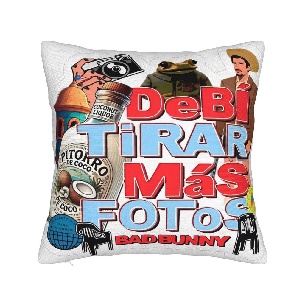 Bad Bunny DTMF Pillowcase Polyester Cushion Cover Decoration Pillow Case Cover Home Drop Shipping 18'