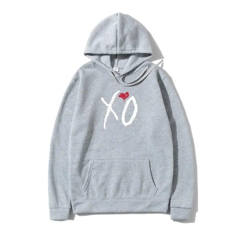 Xo Logo The Weeknd Černá Unisex Dámská mikina Tumblr Mikina Unisex Mikina Letní fleece 100% Bavlna Unisex Teplá Mikina